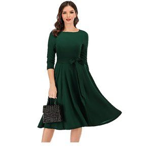 DRESSTELLS Vintage Women Tea Dress, Cocktail Party Dress for Church/Work